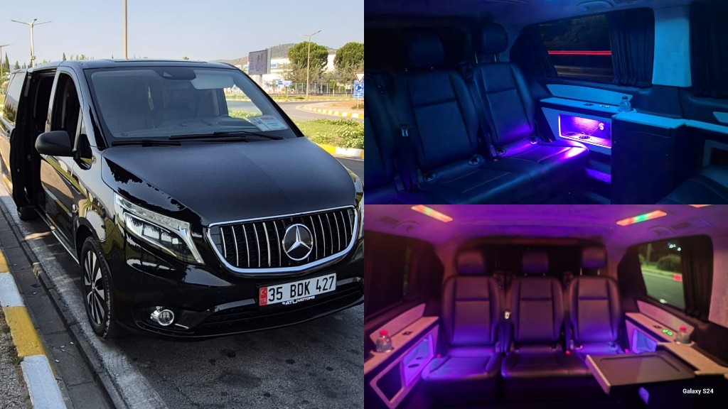 Mercedes VIP LED interior — BJV airport meet and greet